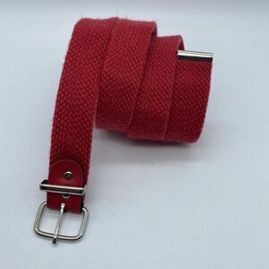 Unbranded Red Canvas Basic Belt Women's Size M